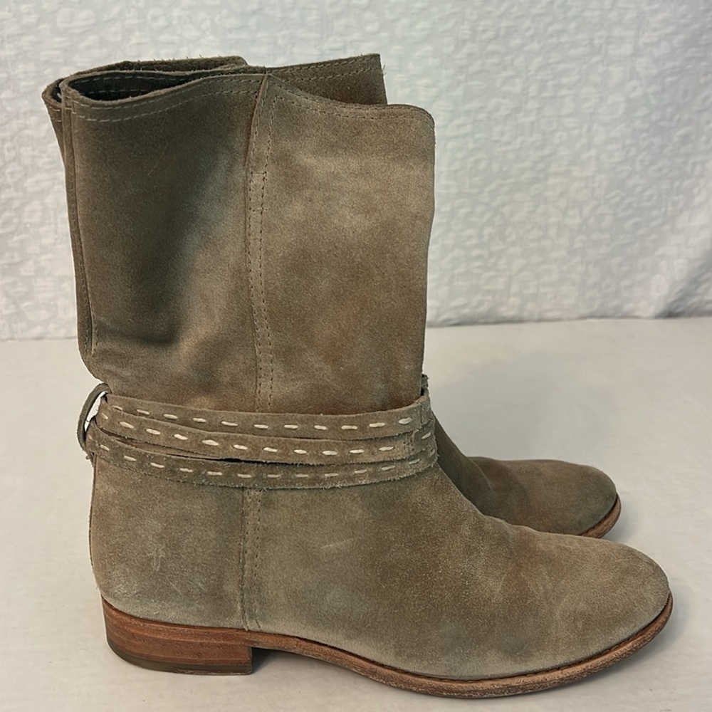 FRYE WOMENS CARA PICKSTITCH MID BOOT 8